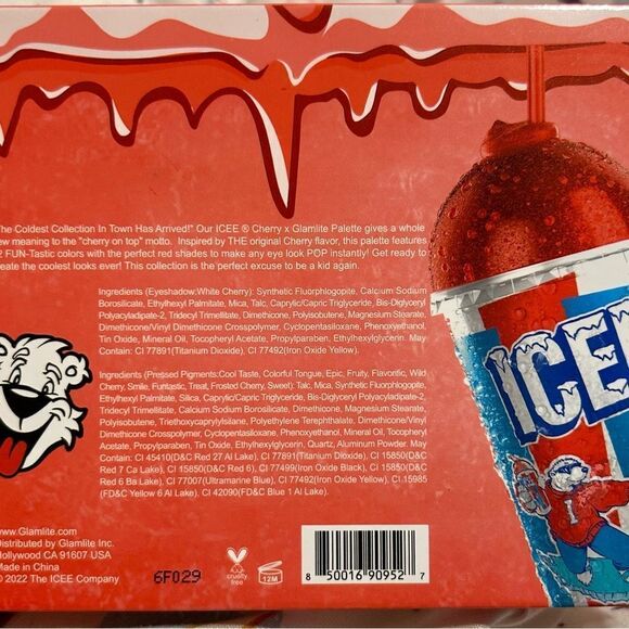 NIB Glamlite ICEE Eyeshadow Palette - Red and Pink Shades - Picture 15 of 16